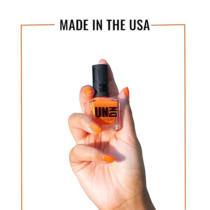 UNDN Vegan Nail Polish - Grand Rising - Warm Orange Nail Polish for Women and Men - Long Lasting, Durable Finish - Cruelty Free - 0.5 oz