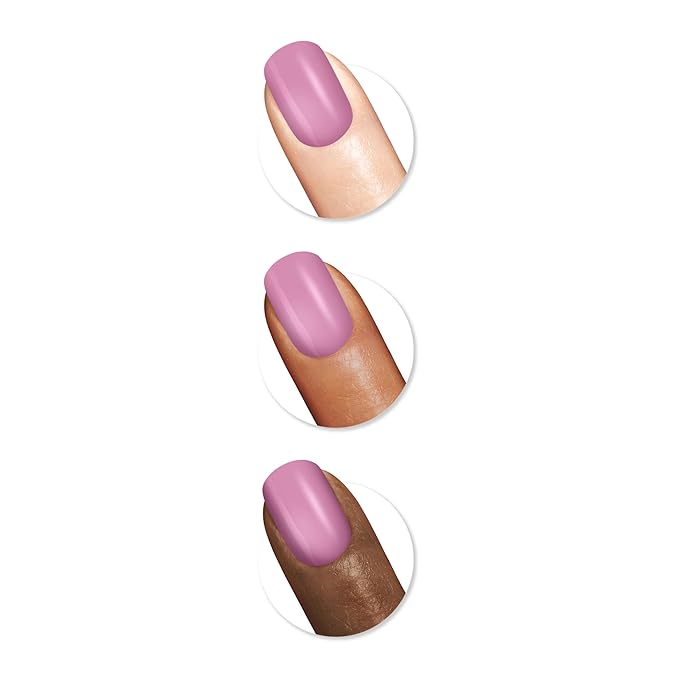 Sally Hansen Miracle Gel Salon Quality Nail Polish | Gel-Like Formula, Two-Step System, No UV Light Needed, Long Lasting | Opaque, Glossy | 530 Figgin' Love Hue | Pink Purple Nail Color