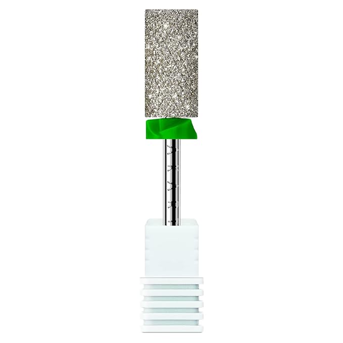Makartt Nail Drill Bits - Large Barrel Carbide Diamond Sanding Bit for Gel Nails Polish Remove, Upgrade Drill Tips with Cross Teeth and Dust-Proof Ring for Manicure Salon Shaping, C #80 Grit