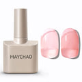 MAYCHAO Jelly Gel Nail Polish 15ML 1Pc Mauve Pink Sheer Nail Polish Soak Off UV LED Nail Gel Polish Nail Art Starter Manicure Salon DIY at Home, 0.5 OZ