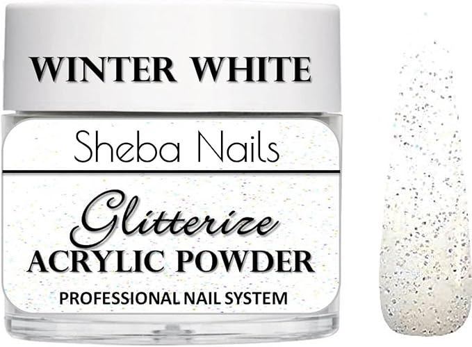 SHEBA NAILS Glitter Dip Powder Patriotic Nail Art Variety Kit- 1/4 oz Jar Each Candy Apple Red, Navy, Glitterize Winter White, & Liberty Custom Glitter Mix
