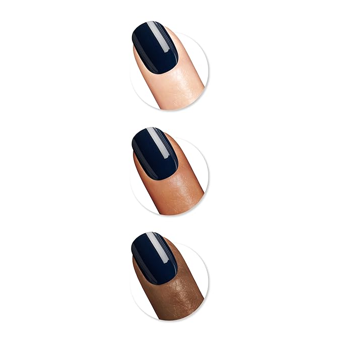 Sally Hansen Salon Effects Perfect Press-On Nails | Sq-oval Shape | Easy to Apply, Non-Damaging | 30 Nails, Nail Glue, Adhesive Tabs, File | Lunar Eclipse