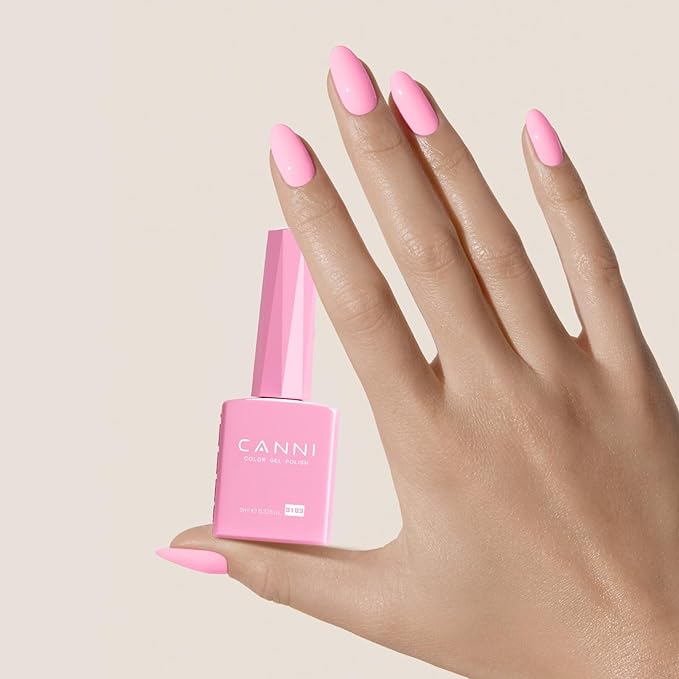 CANNI Baby Pink Gel Nail Polish, 1Pcs Nude Pink Gel Polish Light Nude Color Soak Off U V Nail Manicure Salon DIY at Home