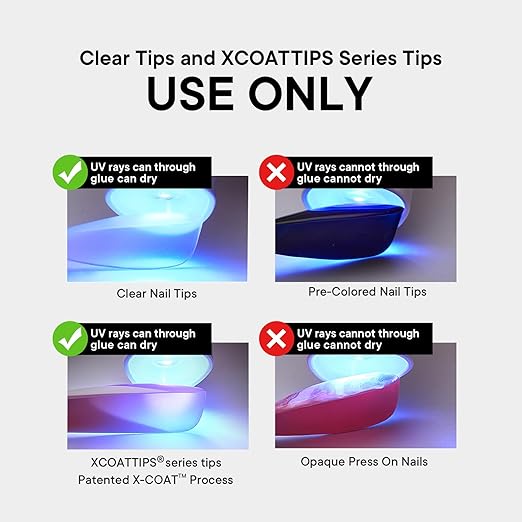 BTArtboxnails XCOATTIPS Solid Nail Glue Gel - 30g Gap-Filled Gel Nail Glue for Nail Tips Press on Nails, Upgrade Cure Needed UV Nail Gel for Acrylic Fake Nail