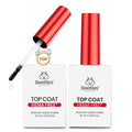 Beetles Gel Top Coat 2Pcs 15ml - 2026 Upgraded Formula HEMA Free & TPO-Free Long Lasting No Wipe Top Coat UV LED Gel Polish for DIY at Home and Salon Manicure