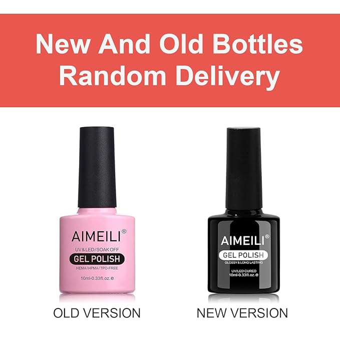 AIMEILI Soak Off U V LED Hema Free Nude Gel Nail Polish Natural Sheer Pink Nail Polish Gel Set Of 4pcs X 10ml - Kit Set 17