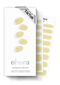 ohora Semi Cured Gel Nail Strips (N Honey Veil) - Works with Any Lamps, Salon-Quality, Long Lasting, Easy to Apply & Remove - Includes 2 Prep Pads, Nail File & Wooden Stick
