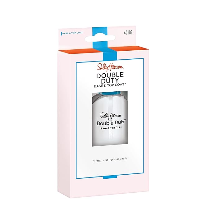 Sally Hansen Double Duty™, Base and Top Coat, Quick Dry, Long Lasting, Streak-Free Shine, Clear Nail Polish