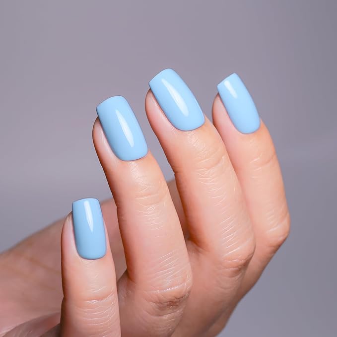 Gel Polish, 0.5 Fl Oz Light Blue Gel Nail Polish Spring Summer Soak off LED UV Gel Nail Polish Art Starter Manicure Salon DIY Nail Gel Polish