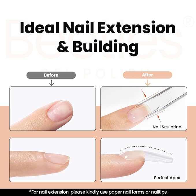 Beetles HEMA-Free Hard Gel Set-Chestnut Breeze 4 Colors 9 in 1 Mini Size Nail Extension Sculpting Apex Building for Salon Professionals,Brown Builder Winter Nails Gel, UV & LED Lamp Needed