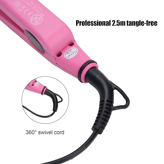 Brrnoo Hair Extension Fusion Bonding Tool, Ceramic Heater Surface Hair Iron for All Types of Hair Extensions, #2, 2.5m Cord, 25W