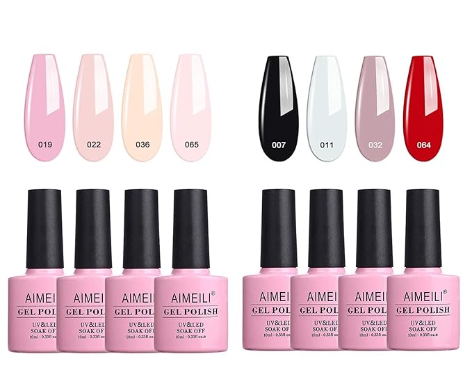 AIMEILI Soak Off UV LED Gel Nail Polish Multicolor/Mix Color/Combo Color Set
