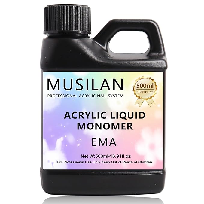 Monomer Acrylic Nail Liquid, Professiona 16.9oz Monomer Liquid for Acrylic Nail Sets and Acrylic Nail System Kit,MMA Free Monomer, Non-Yellowing Acrylic Liquid for Nails Salon DIY & Technician
