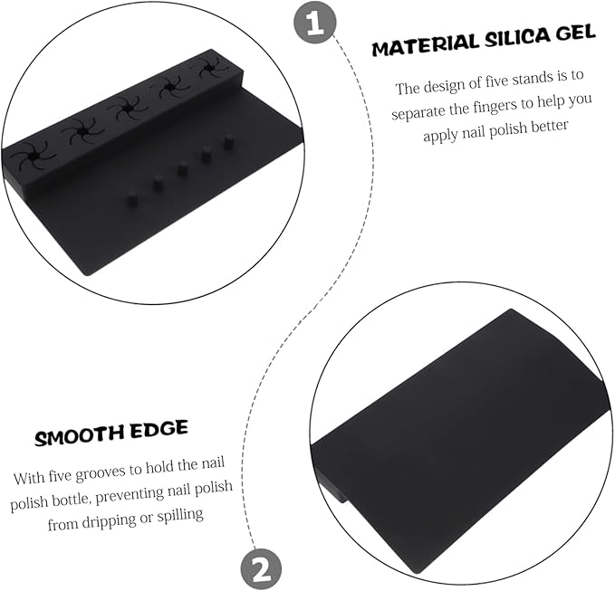 Nail Oil Bottle Cover Nail Polish Stand Finger Polish Holder Silicone Tools Holder Case Paint Organizer Rack Fixture Manicure