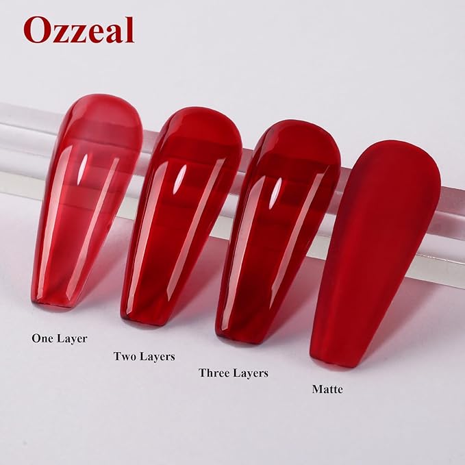 Jelly Gel Nail Polish, Burgundy Red Jelly Nail Polish Gel Translucent Fall Winter Nail Gel Polish Sheer Soak off UV LED for Nail Art DIY Manicure 0.5 Fl Oz