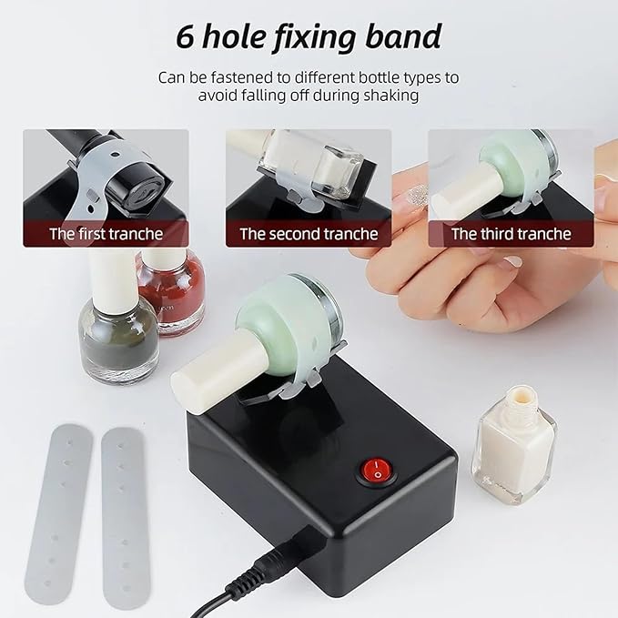 Electric Paint Mixer & Nail Polish Shaker - Professional Vortex Shaker Machine for Hobby Model Color, Lash Glue, Tattoo Ink - Continuous Liquid Mixer with Non-Slip Base