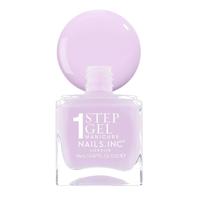 Nails Inc It's Topless Gel-Like Nail Polish, 4-in-1 Base Coat, Treatment, Color & Top Coat, Long Lasting, Strong, Chip Free Nails, Glossy Salon Quality Manicure, Air Dry, Hailey, 0.47 Fl Oz