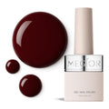 MEGIOR Deep Cherry Red Gel Nail Polish 0.5 Fl Oz Cherry Red Soak Off UV LED Lamp Light Cure Gel Polish Kit for Salon and Nail Art Starter Manicure DIY at Home