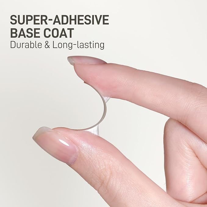 GAOY Gel Top Coat, Builder Gel and Base Coat Set, 16ml 3 Pcs Clear Glossy No Wipe Combination for Long Lasting UV Light Cure Nail Art DIY