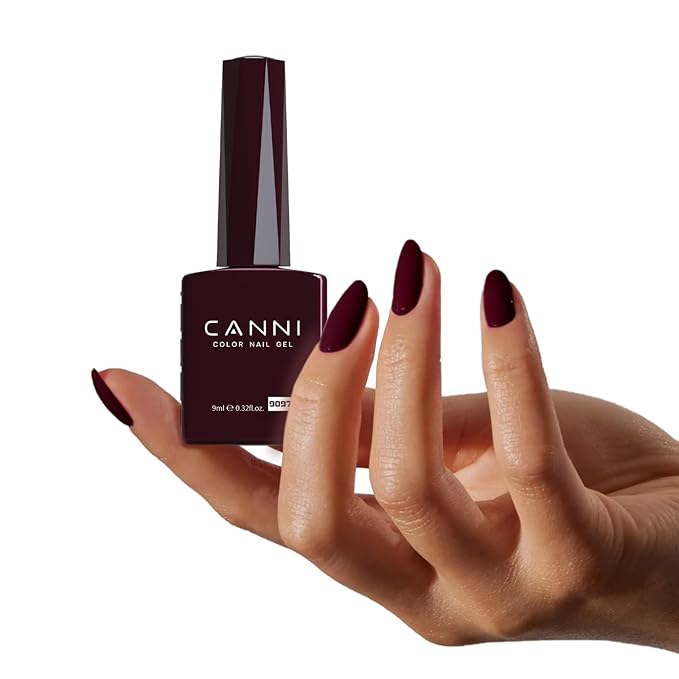 CANNI 6Pcs 9ml Hema-Free Red Gel Nail Polish Set- Dark Red Burgundy Glitter Gel Polish Kit DIY at Home Salon Christmas New Year's Gifts for Girls