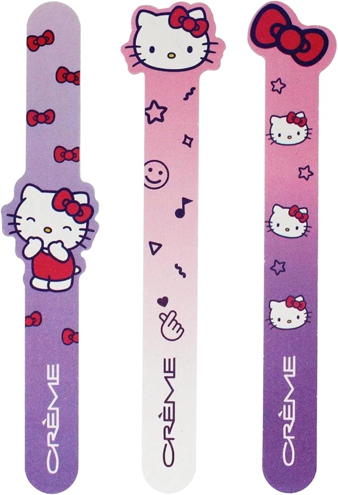 The Crème Shop X Hello Kitty Smooth Perfection Nail Files Nail Files for Natural Nails, Nail Tools (Set of 3)