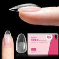 Beetles Tipex Instant Apex Nail Tips, Oval Short, 16 Sizes (00–14), 192pcs, Built-In Apex, No Builder Gel Required, Thicker Strong Acrylic Tips for DIY Nail Extensions