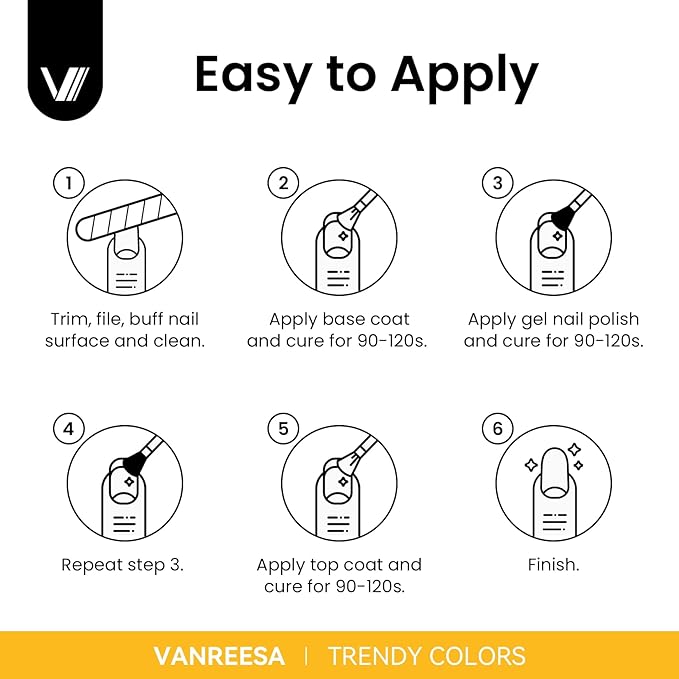 VANREESA 60 Pcs Gel Nail Polish Set 55 Colors Spring Summer Fall Winter Gel Polish with Base Coat & 4 Effects Top Coat Nail Kit Gifts for Women Girls Nail Art Salon at Home