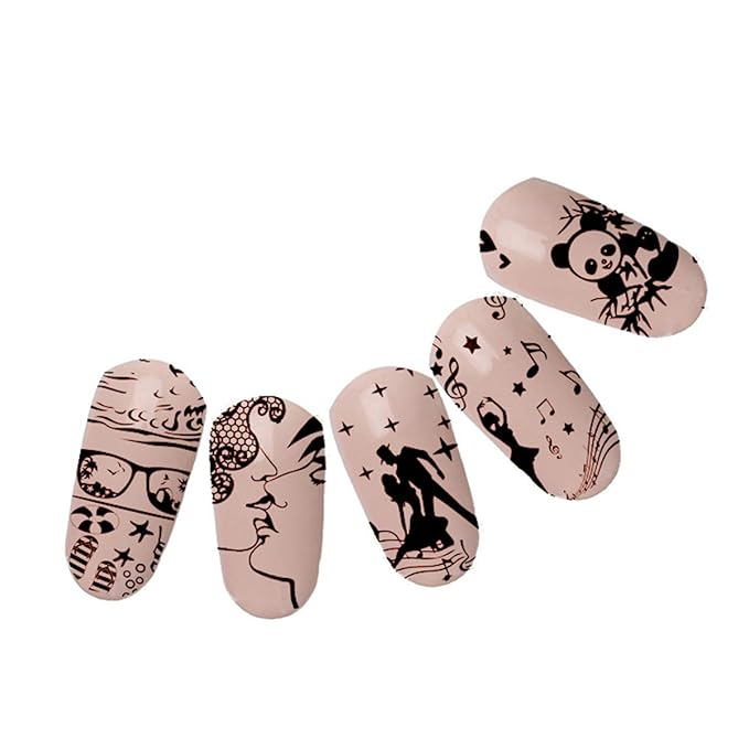 Mezerdoo 10Pcs/lot Creative Design Nail Stamping Plates Template Mermaid Girl Image Stamping Plate