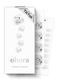ohora Semi Cured Gel Pedi Strips (P Silky) - Works with Any Nail Lamps, Salon-Quality, Long Lasting, Easy to Apply & Remove - Includes 2 Prep Pads, Nail File & Wooden Stick
