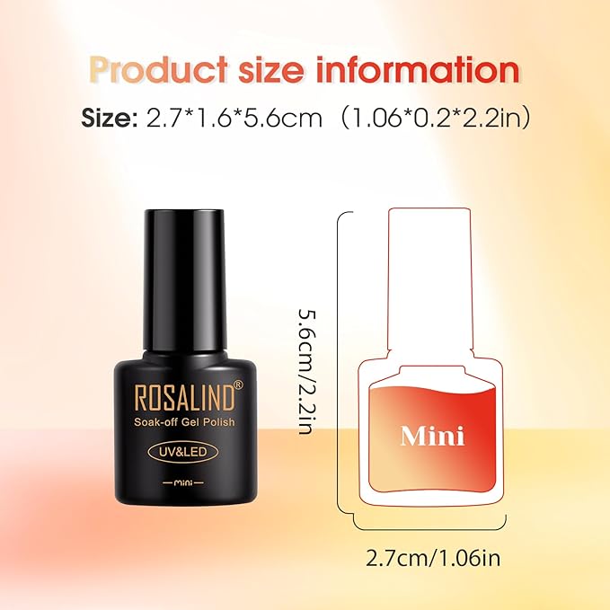ROSALIND 30PCS Gel Nail Polish Set with Base Glossy Matte and Glitter Top Coat Gel Polish, Orange Green Fall Winter Gel Nail Set Soak Off Gel Polish Set