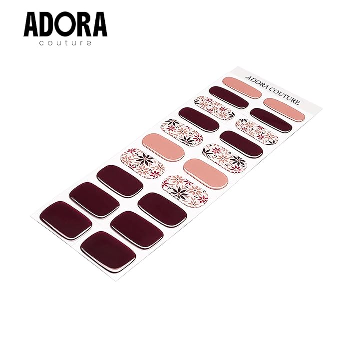 Semi-Cured Gel Nail Strips - 20 Salon-Quality Gel Sticker with UV Light Required, Long Lasting, Easy Application & Removal, Includes Prep Pad, Nail File, Wooden Stick – Meadows of Mocha