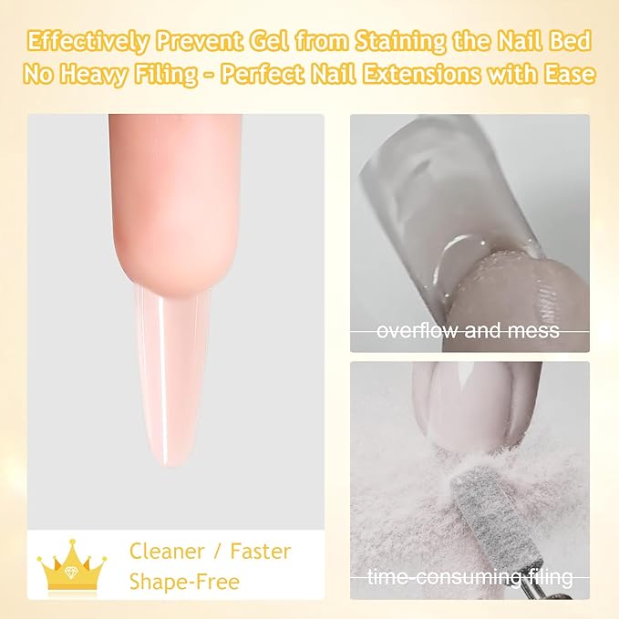 Sandwich Dual Nail Forms, 15 Sizes Oval Almond Top and Bottom Dual Forms for Builder Gel, Reusable Acrylic Nail Extension Molds with Guide Lines, Professional Manicure Supplies (Oval)