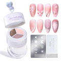 Makartt 5-in-1 Nail Art Gel: ColorPot 3 Colors Gel Nail Polish No Wipe with Nail Stamp for Stamping, French Tips, Ombre Patting, Painting & Sculpting with Silicone Head for Diy Nails at Home Salon