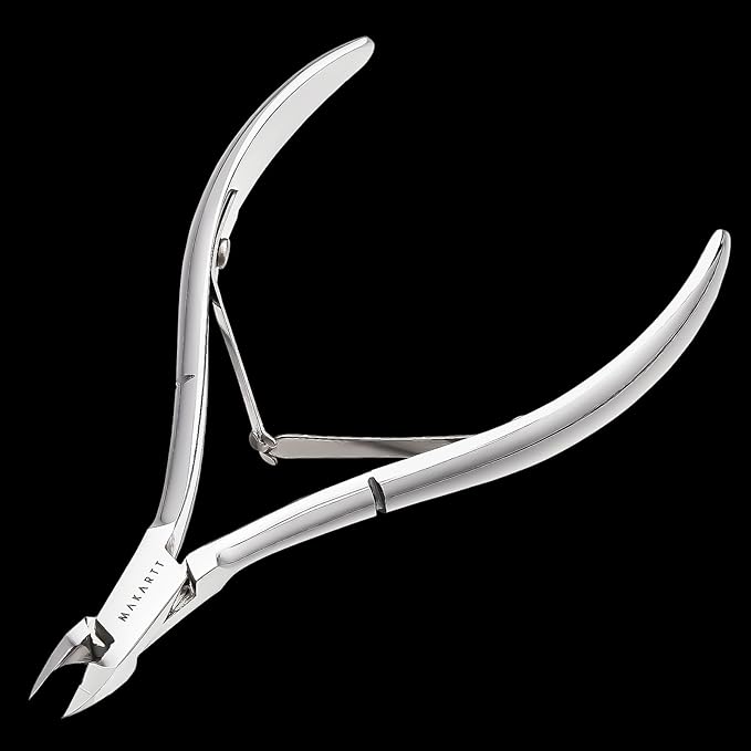 Makartt Cuticle Nipper, Full Jaw Sharp Nail Trimmer Cutter for Care & Prep, Manicure Kit for Home and Salon Use (Silver, Pack of 1)