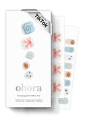 ohora Semi Cured Gel Pedi Strips (P Mini Museum) - Works with Any Nail Lamps, Salon-Quality, Long Lasting, Easy to Apply & Remove - Includes 2 Prep Pads, Nail File & Wooden Stick