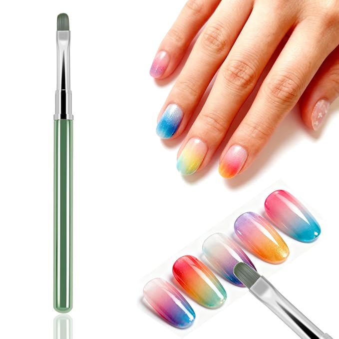 DANNEASY Nail Art Brushes for Gel Polish, Oval Nail Polish Clean Up Brushes For Cleaning Polish Mistakes on the Cuticles, Gel Nails Art Brush Design Tools Acrylic Manicure Brushes