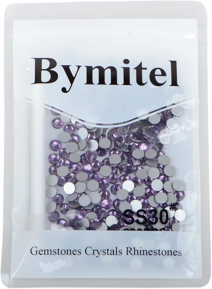 288PCS Art Nail Rhinestones Non Hotfix Glue Fix Round Crystals Glass Flatback for DIY Jewelry Making with one Picking Pen (ss30 288pcs, Tazanite)