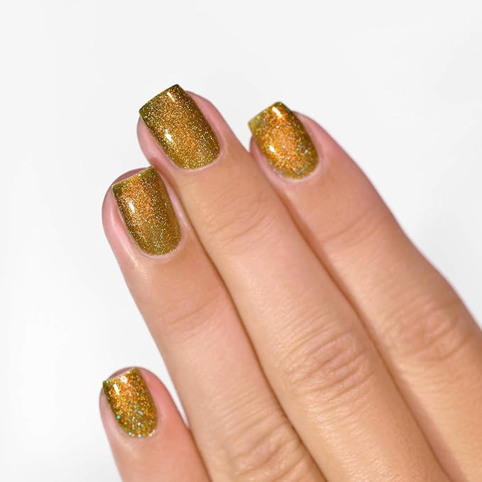 ILNP Legacy - Olive-Yellow Holographic Nail Polish, Ultra Distinct, Chip Resistant, Non-Toxic, Vegan, Cruelty Free