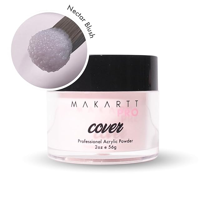 MakarttPro Acrylic Powder – Durable, Long-Lasting, Easy-Apply Formula for Nail Extensions, Overlays, Sculpting & Nail Art – 56g/2oz – Nectar Blush, Perfect for Pros and At-Home Use