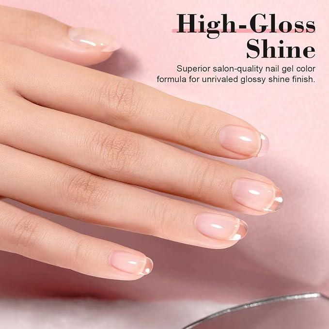 RARJSM Gel Nail Polish Clear Transparent Gel Builder for Nails Rubber Base Hard Gel Nail Polish Sheer Brush on Extend Gel in a Bottle Soak Off UV LED Curing Requires 15ml Salon Home DIY Use