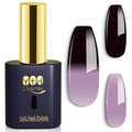 YTD Likomey Color Changing Gel Nail Polish,15ml Grayish Purple To Black Mood Temperature Change Colors Fall Winter Thermal Ombre Salon Quality Manicure UV Nail Gel,HEMA Free TPO Free,WB501
