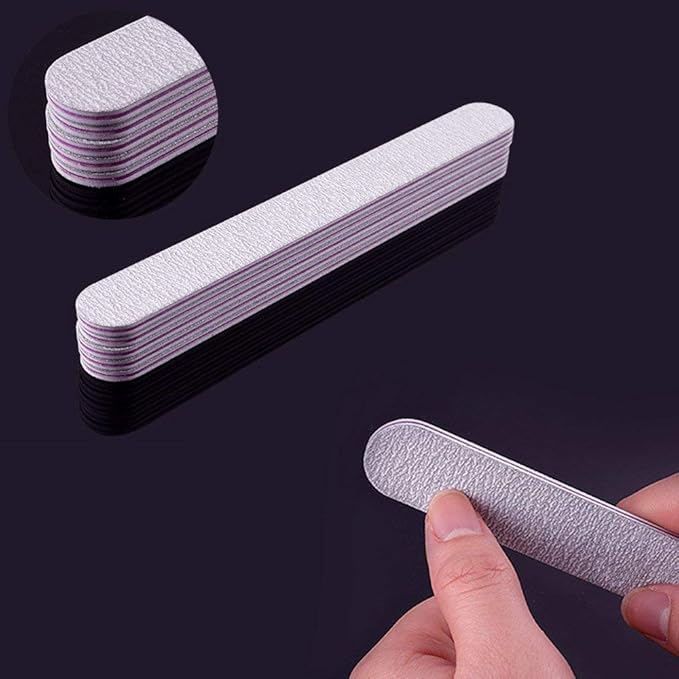 BTYMS 75Pcs Nail Files 100/180 Grit Emery Boards Double Sided Nail Buffers for Natural Nails and Acrylic Nails