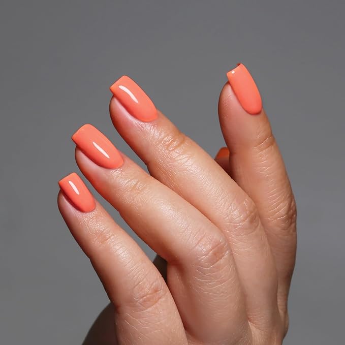 Pastel Gel Polish, 0.5 Fl Oz Pastel Coral Gel Nail Polish Spring Summer Soak off LED UV Gel Nail Polish Art Starter Manicure Salon DIY Nail Gel Polish Design