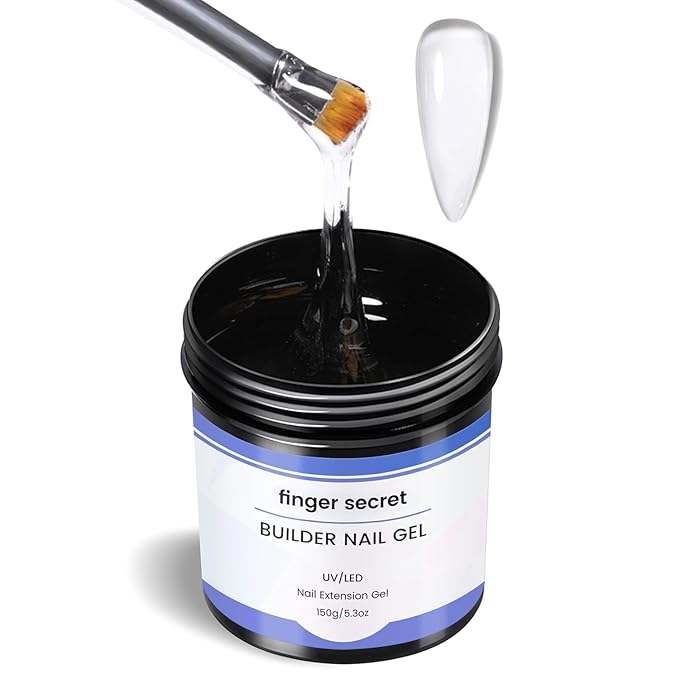 Hard Gel Builder Gel for Nails Long-lasting Strong Clear 3D Sculpting for Nail Extension 5.3fl.oz (clear, 5.3fl.oz)