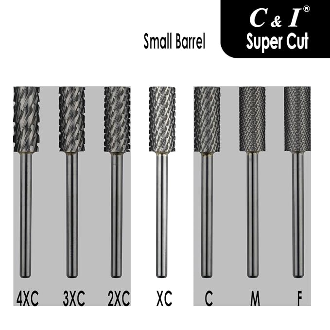 Super Cut Upgrade Edition, Small Barrel Nail Drill Bit for Electric Manicure Drill Machine, Remove The Nail Gels, Acrylic Gels, or Dip Powder (Extra Coarse -XC)