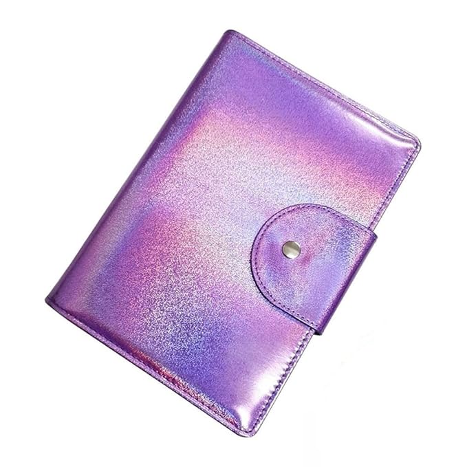 50 Slots Image Stamper Plate Collection Nail Art Stamp Plate Stamping Plates Cases Stamp Nail Template Organzier for 6.0x12.0cm and 9.5X14.5CM Nail Art Plates (Purple)