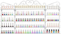 Nail Polish Rack Wall Mount, 5 Tiers Nail Polish Bottle Holder, 200 Bottles Organizer Shelf, Storage Display Holder for Home Salon Business Spa (White)