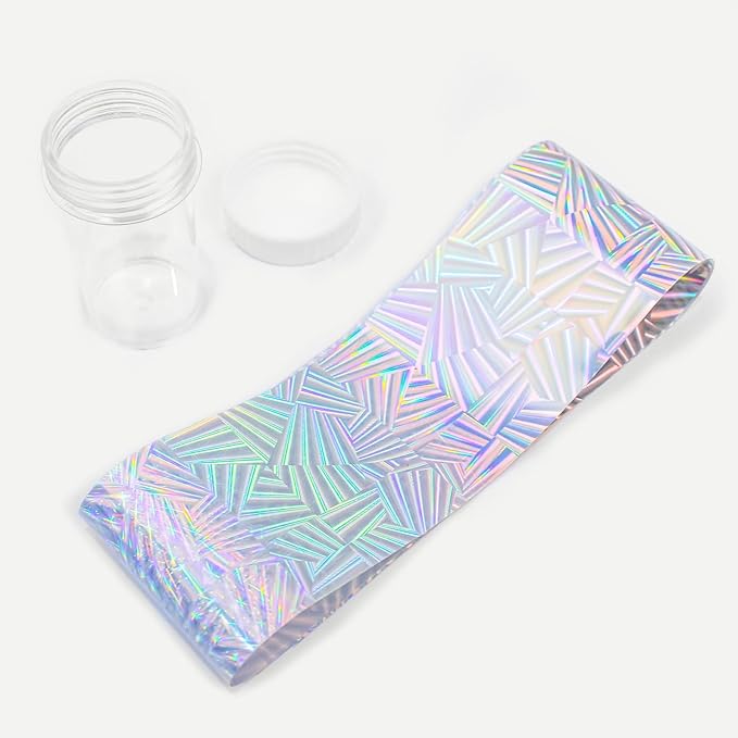 SILPECWEE 2 Boxes Aurora Nail Foil Sheets Laser Nail Transfer Foil for Long Acrylic Nails Starry Sky Holographic Nail Art Foil Iridescent Nail Stickers Design for DIY Nails Decoration