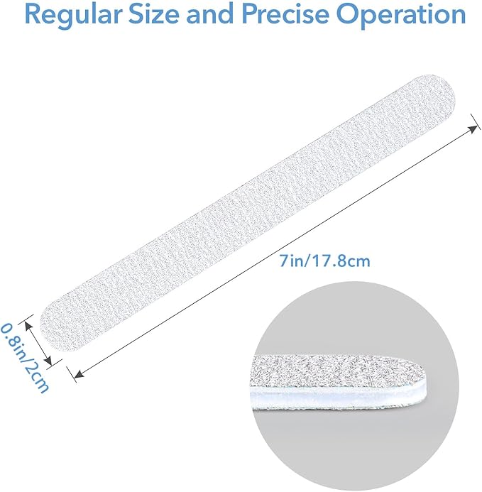 Nail Files, 50 PCS Fingernail Files 7" Long 80/100 Grit Emery Boards for Nails - Professional Nail File Bulk Washable for Acrylic, Gel, Dip Powder, and Poly Gel Nails