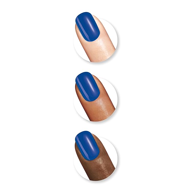 Sally Hansen Miracle Gel Salon Quality Nail Polish | Gel-Like Formula, Two-Step System, No UV Light Needed, Long Lasting | Opaque, Glossy | 619 Tidal Wave | Dark Blue Nail Polish